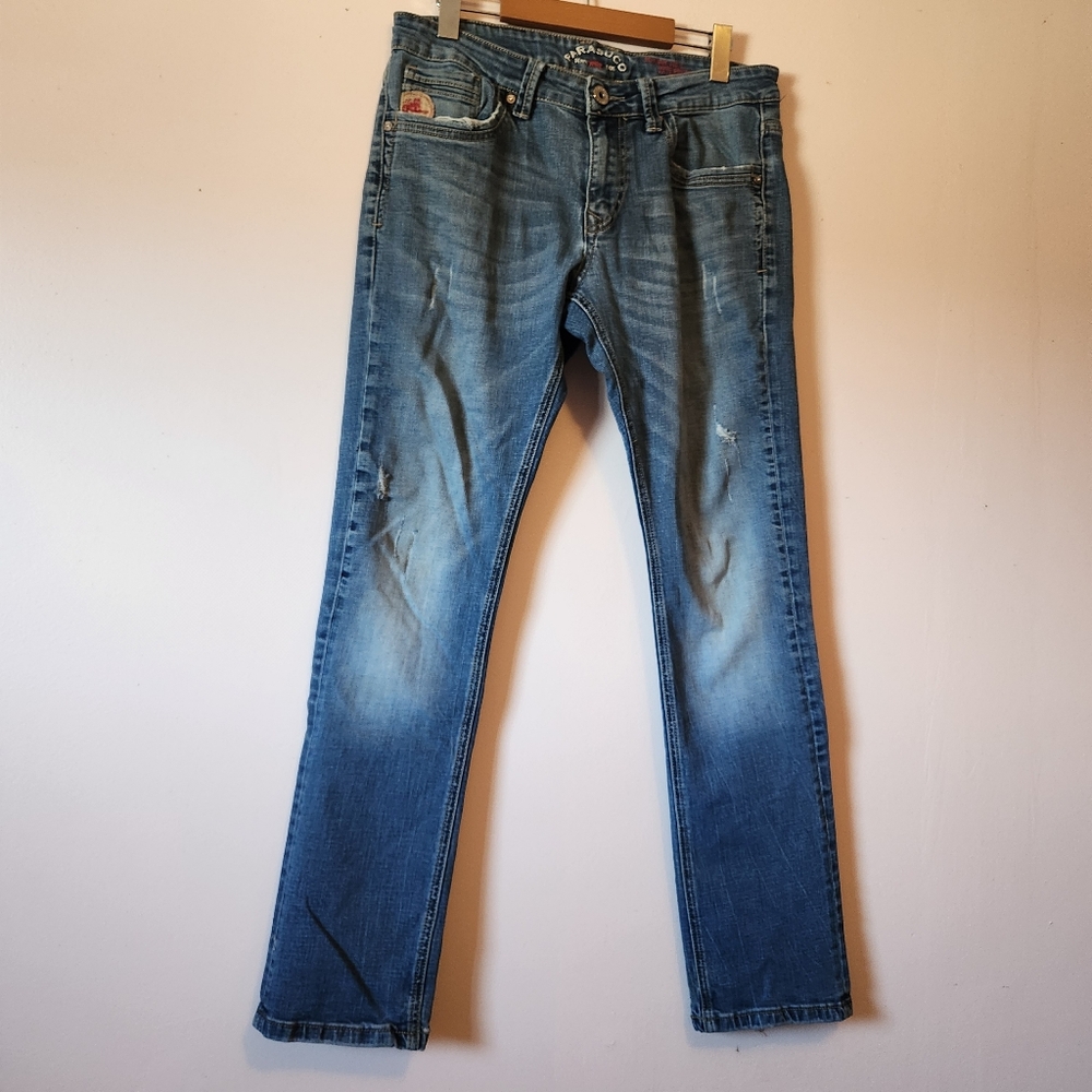 Parasuco Y2K Straight Jamie Fit Blue Denim Jeans Women's Size 30 Low Mid Rise